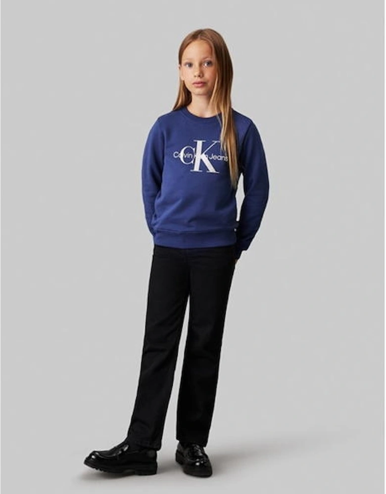 Kids Terry Logo Sweatshirt Blue