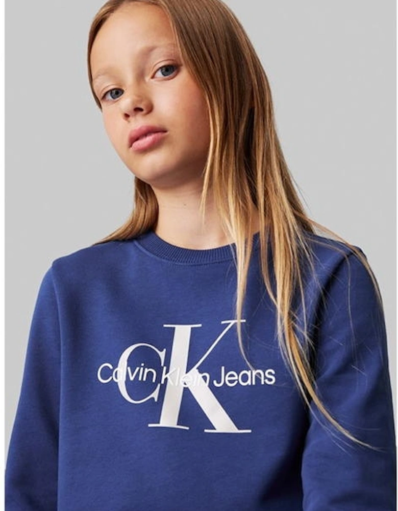 Kids Terry Logo Sweatshirt Blue