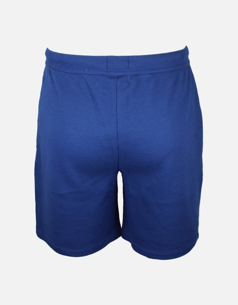 Cotton-Blend Lounge Shorts, Blue