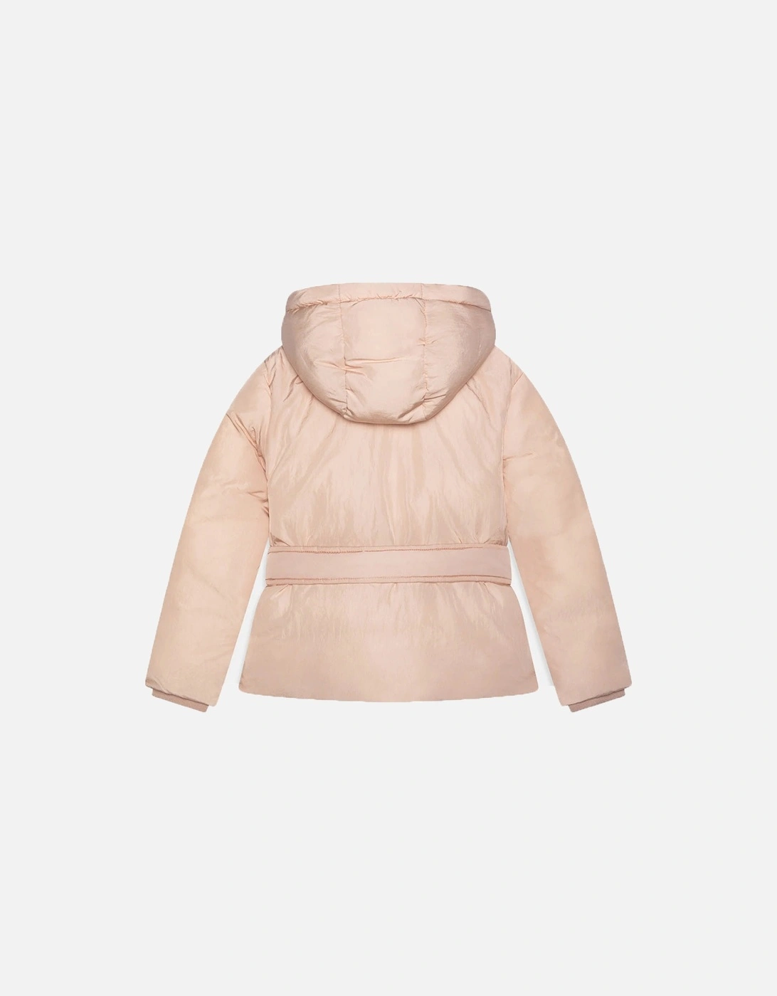 Belted Fur Jacket Pink