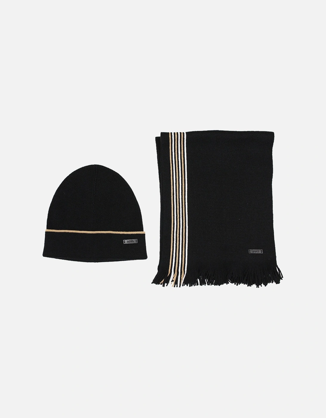 Enzo Scarf and Beanie Gift Set, Black, 6 of 5