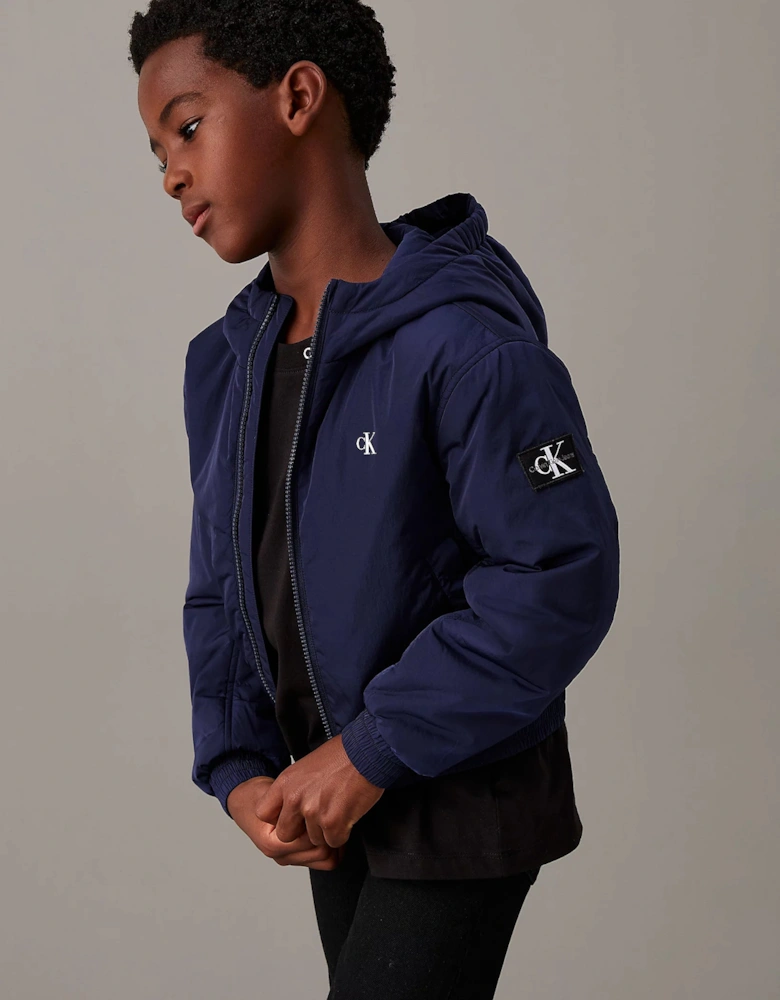 Kids Padded Harrington Jacket Navy