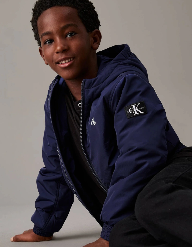 Kids Padded Harrington Jacket Navy