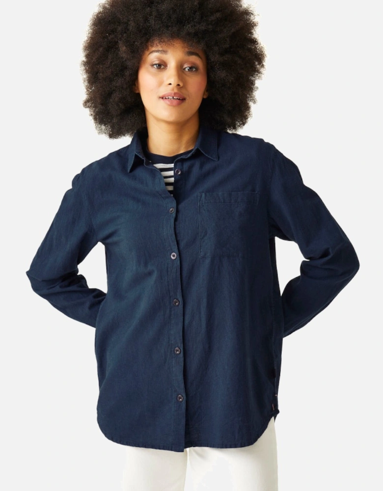 Womens Primevere Cotton Blend Long Sleeved Shirt