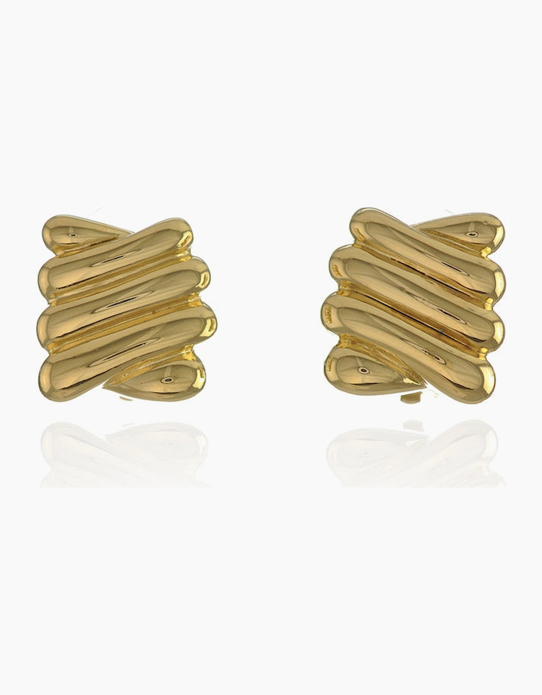 Cachet London Unisex Gold Safara Clip On Earrings