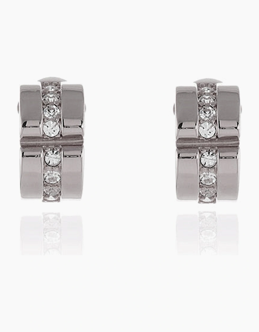 Cachet London Women's Silver/Silver Matice Clip On Earrings Small