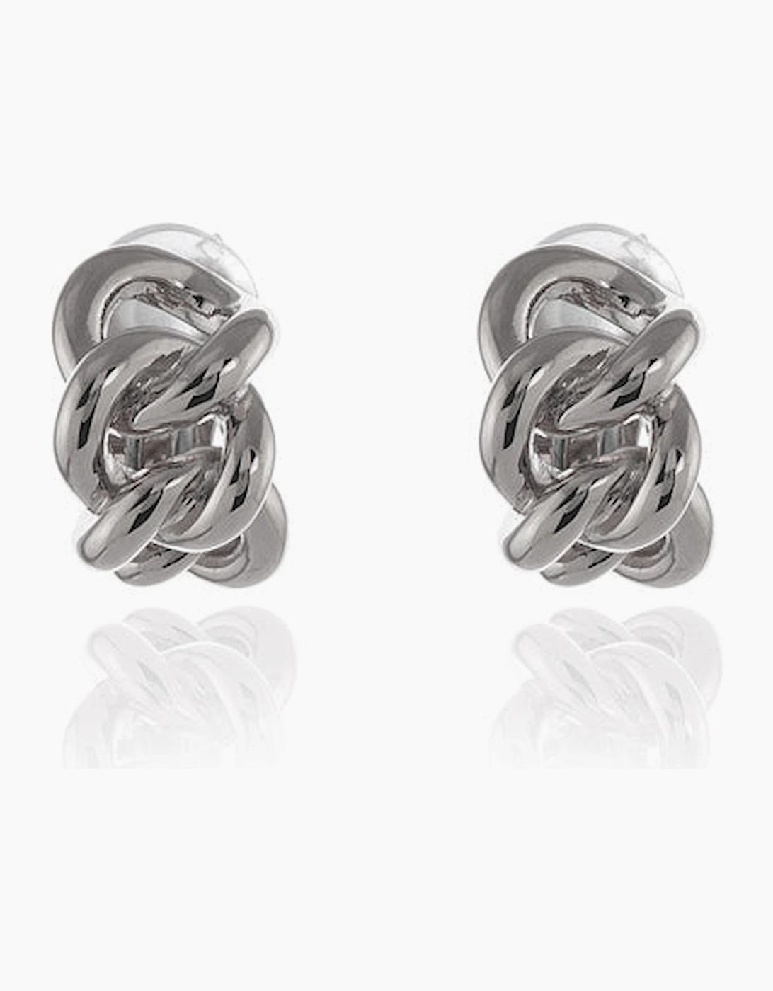 Cachet London Women's Silver/Silver Link Clip On Earrings