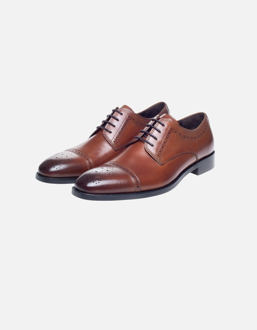 Lucan Semi Brogue Shoe Tan