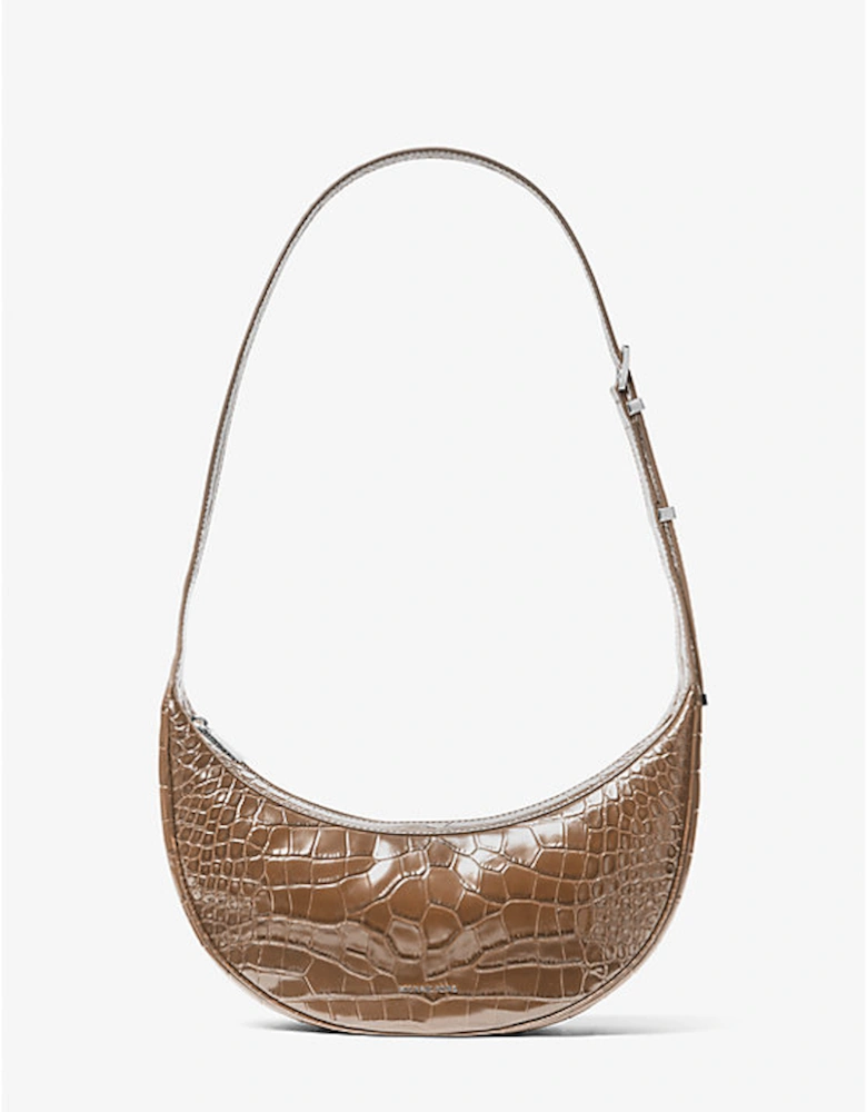 Avra Medium Crocodile Embossed Leather Crossbody Bag