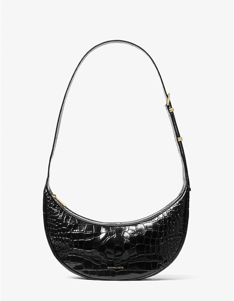 Avra Medium Crocodile Embossed Leather Crossbody Bag