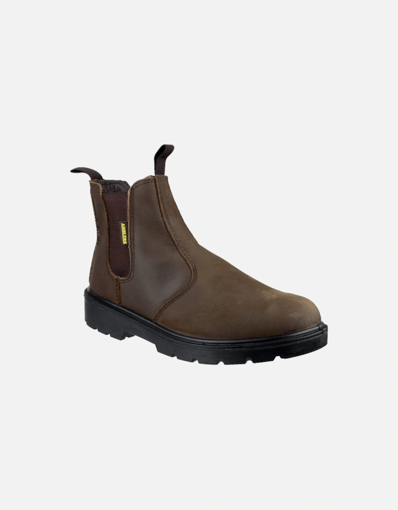Mens Safety 128 Brown Greasy Dealer Boots - Brown