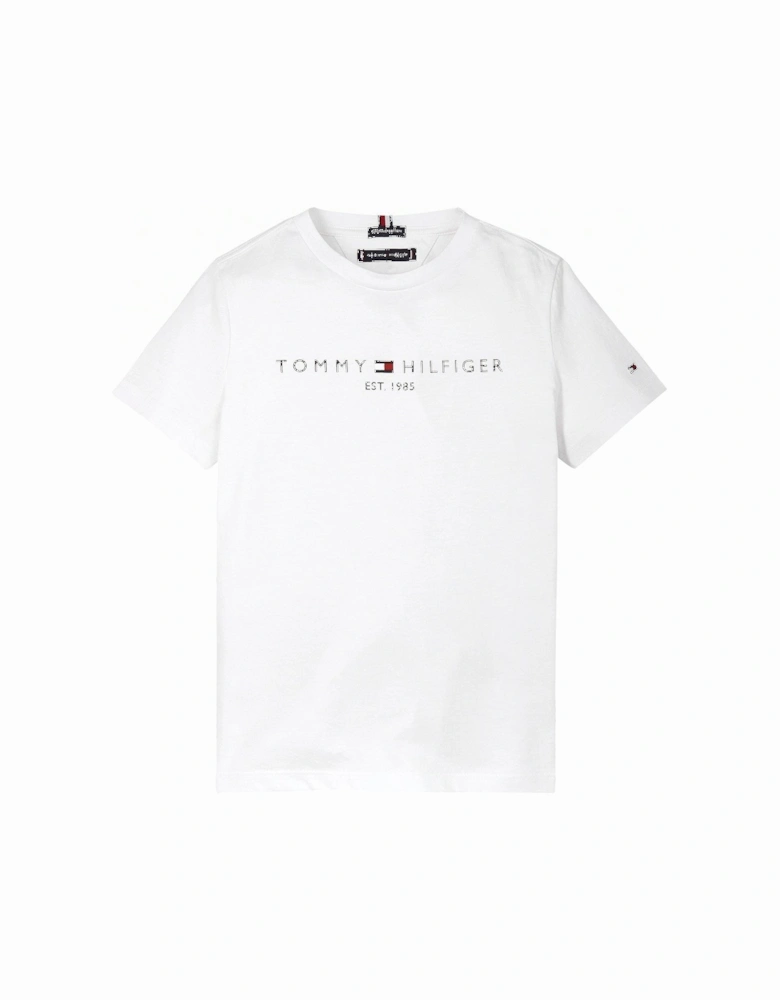 Boys Short Sleeve Essential Logo T-Shirt - White