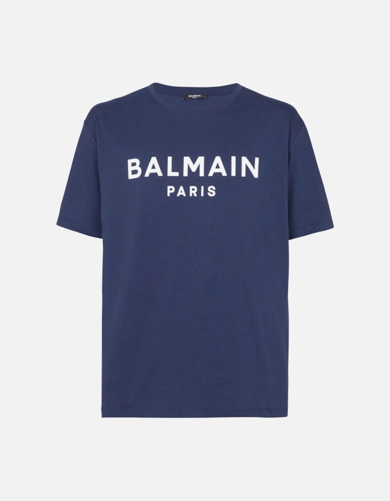 Logo Print T-Shirt in Navy