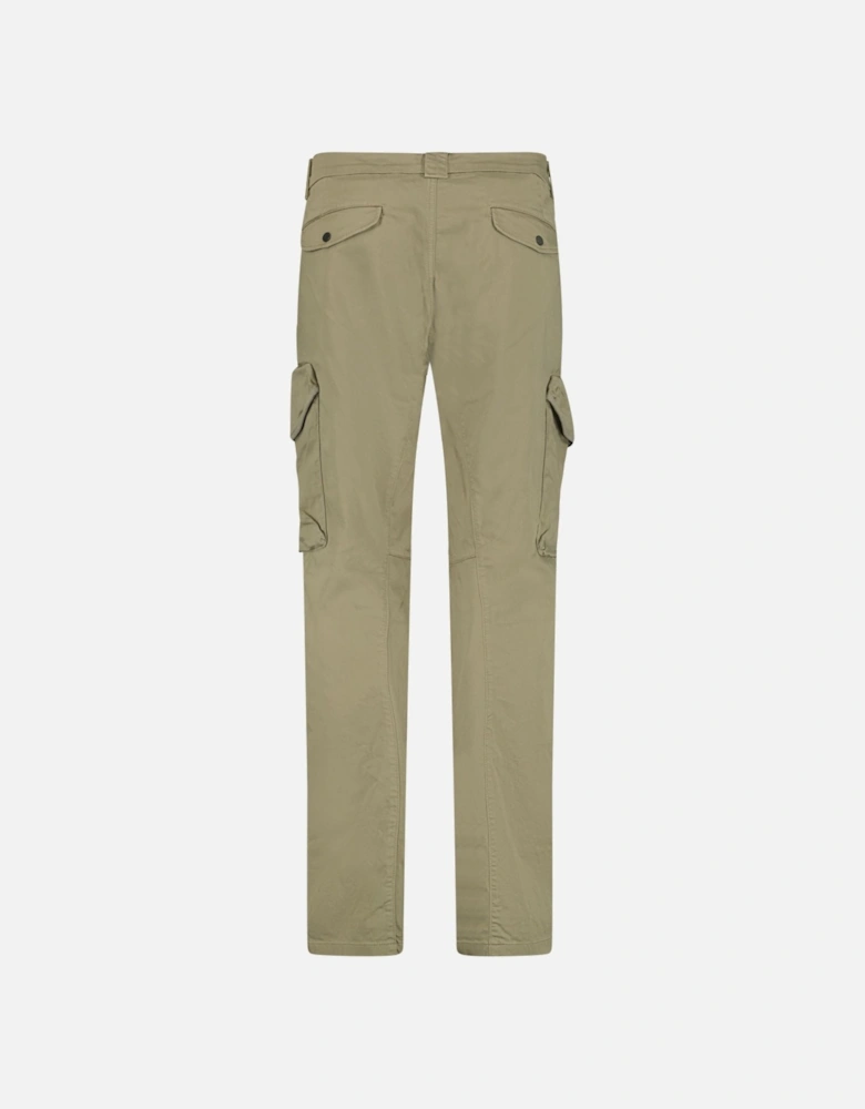 Sateen Stretch Cargo Pants Beige