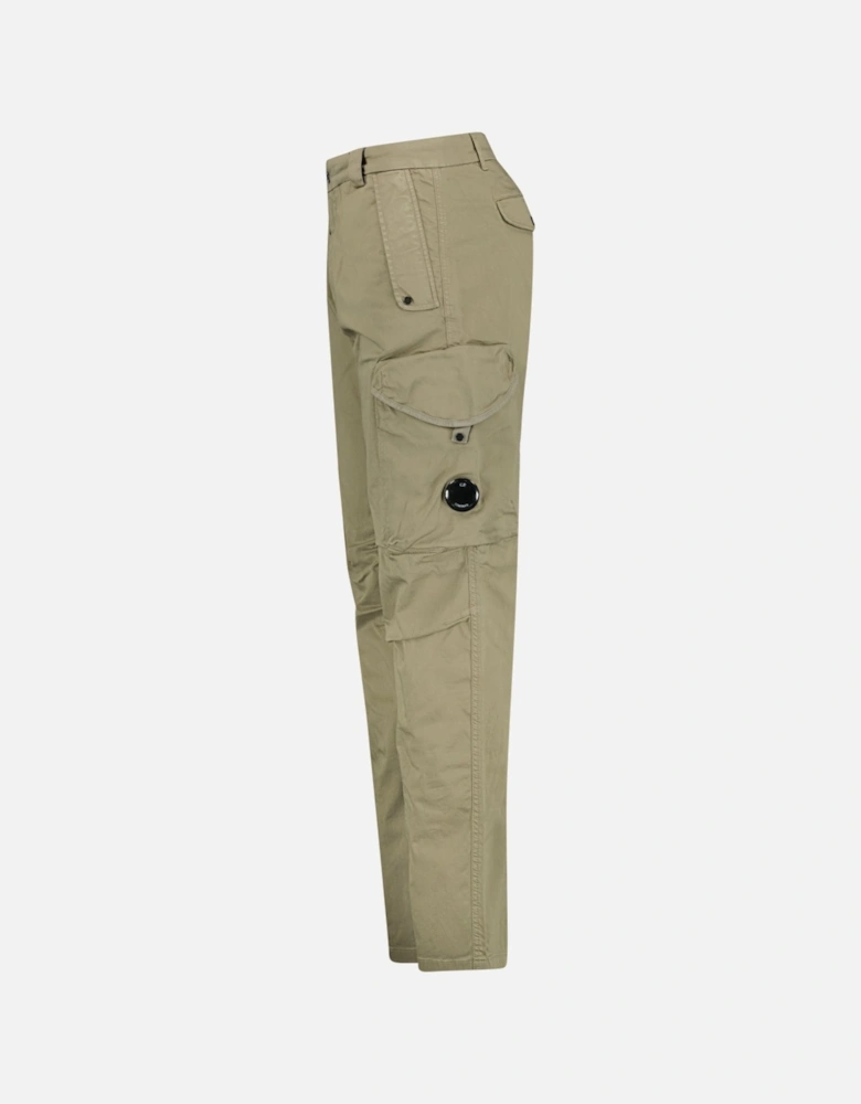 Sateen Stretch Cargo Pants Beige