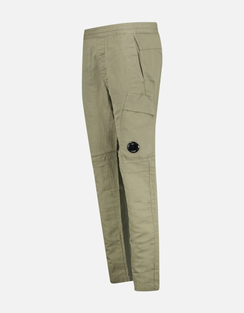 Lens Stretch Cotton Cargo Pants Beige