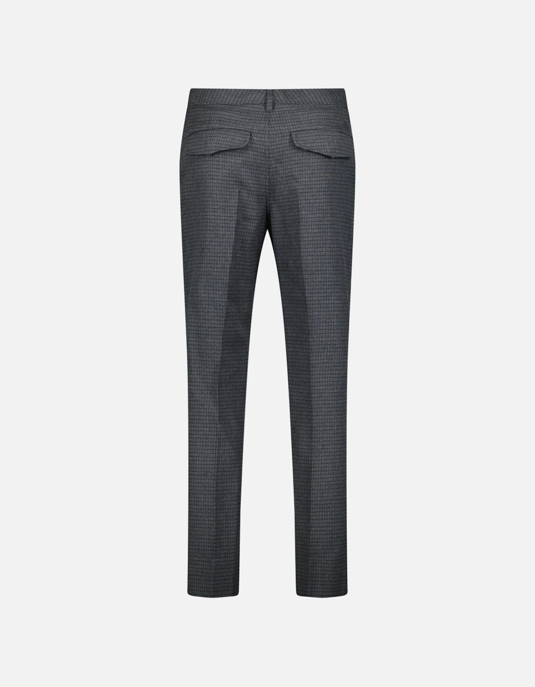 'Shilton' Wool Pattern Trousers Charcoal