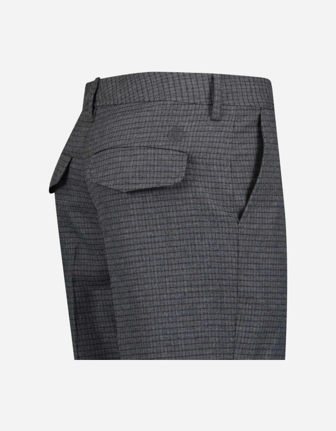 'Shilton' Wool Pattern Trousers Charcoal