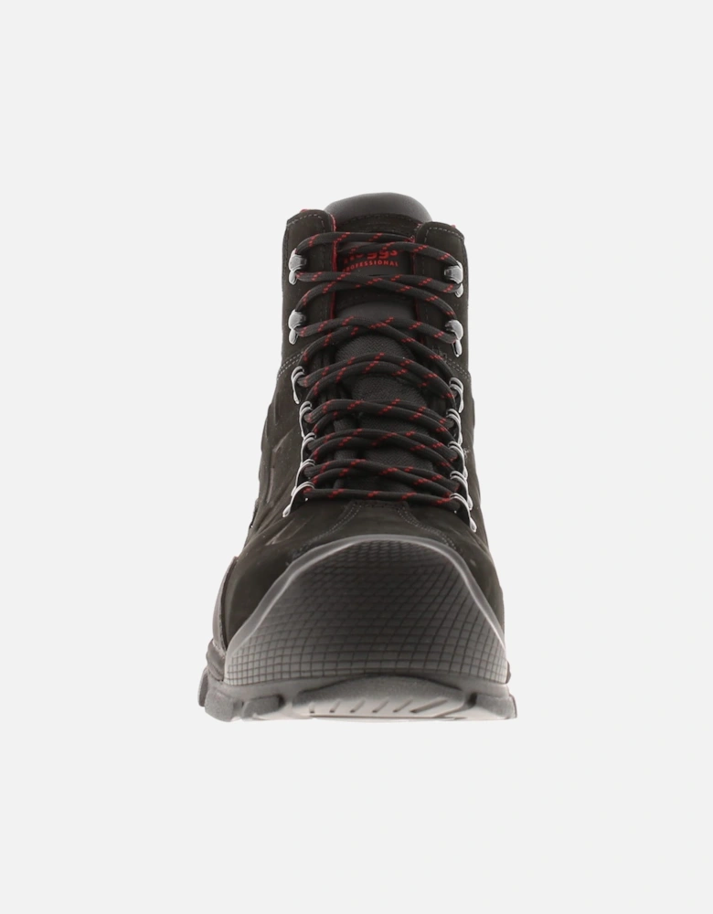 Mens Walking Boots Waterproof Posiedon Lace Up black UK Size