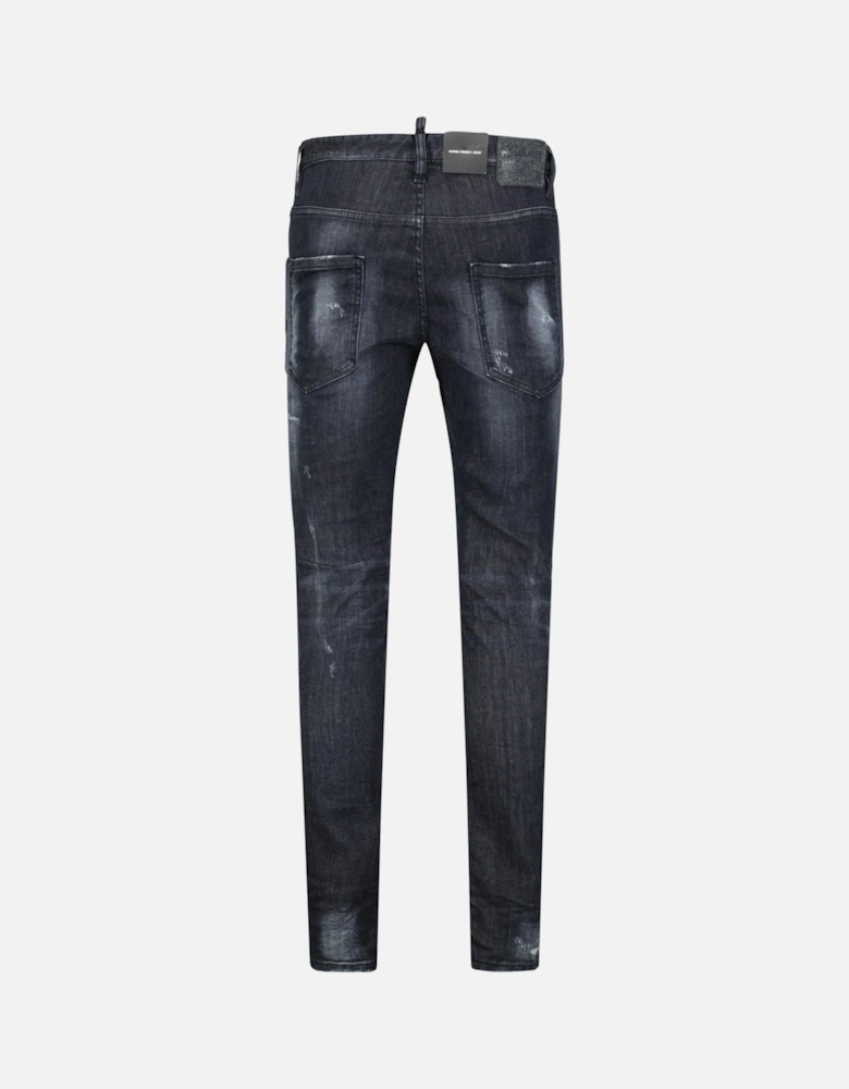 'Super Twinky Jean' Felt Logo Slim Fit Jeans Black