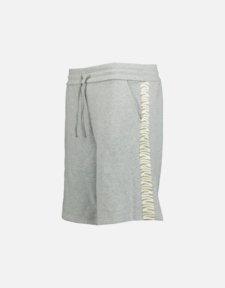 Side Zigzag Pattern Shorts Grey