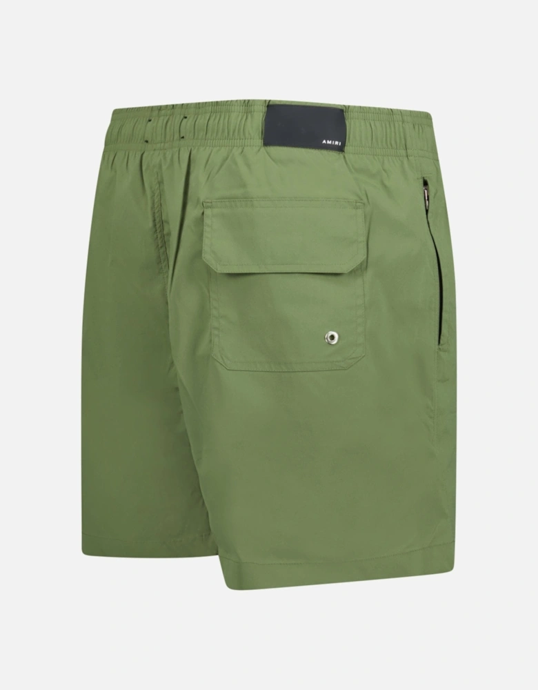 Core Logo Drawstring Swim Shorts Military Green