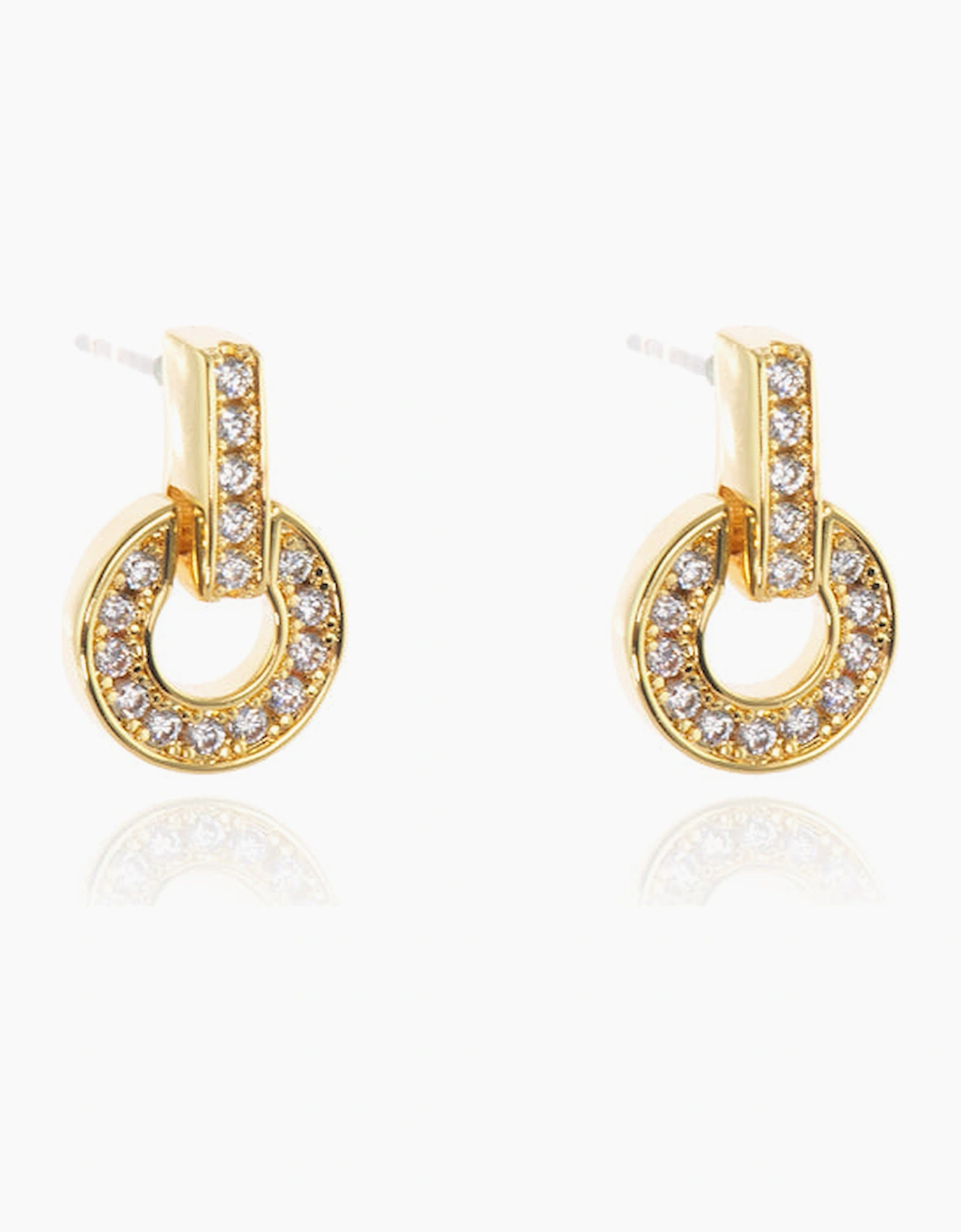 Cachet London Women's White/White Elana Gold Drop Earrings