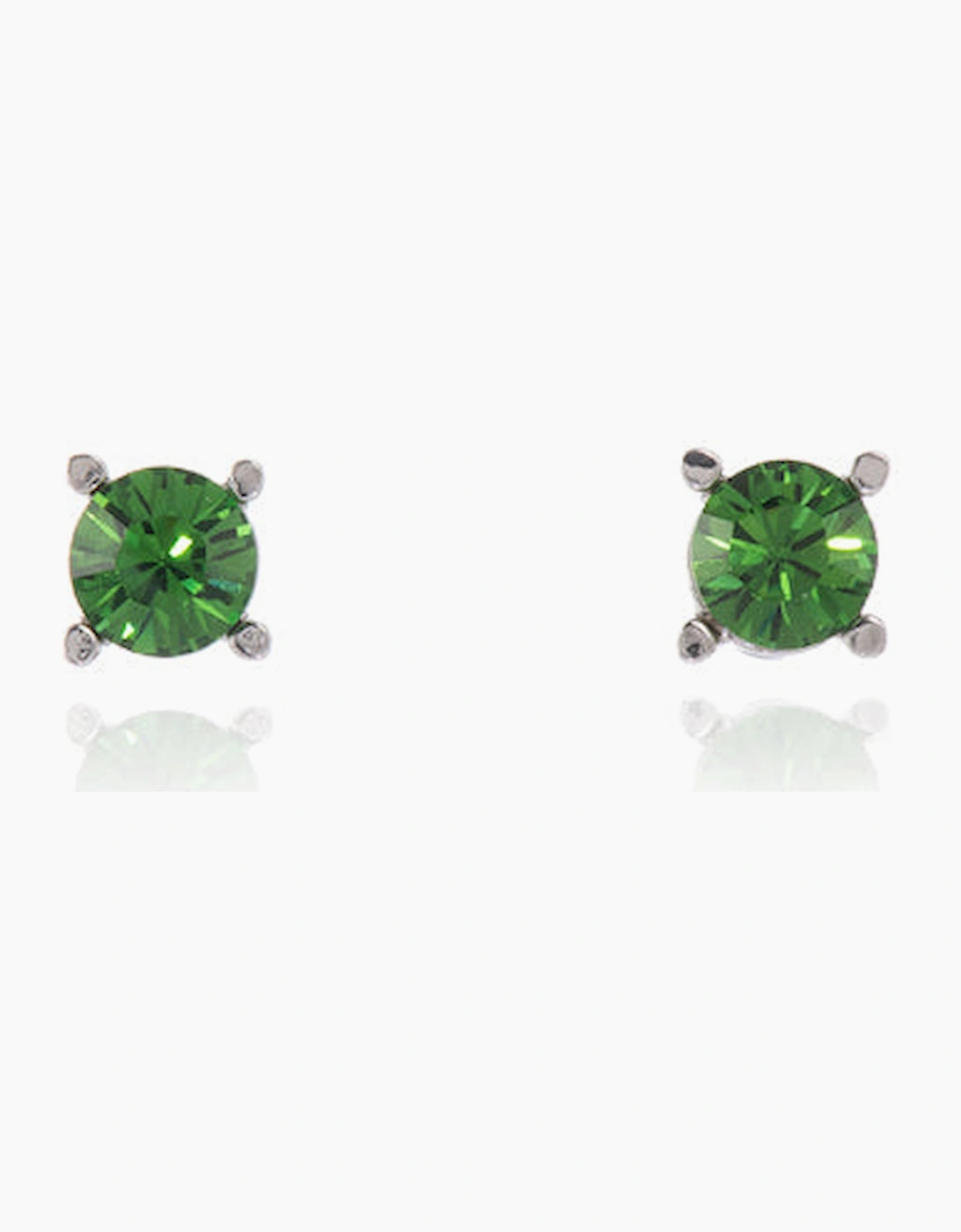 Cachet London Women's Green/Green/Silver Laine 6Mm Emerald Earrings