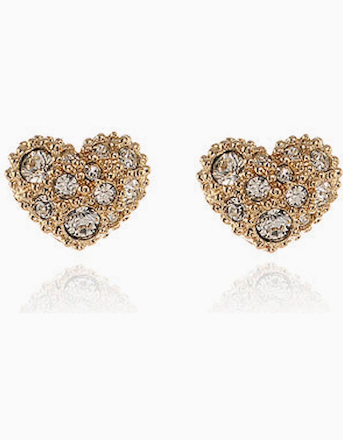 Cachet London Women's Gold Pom Pom Heart Earrings