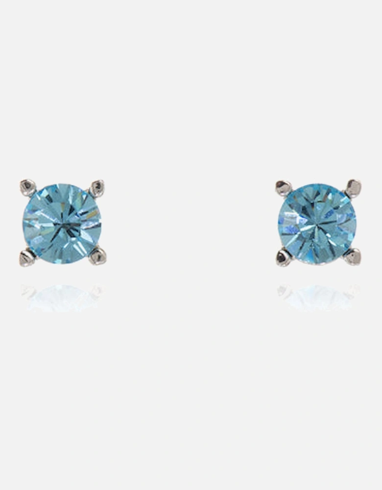 Laine 6mm Aquamarine Silver Earrings