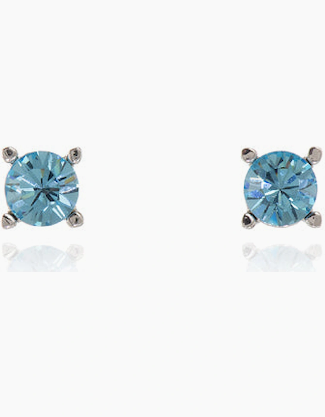 Cachet London Women's Silver/Silver/Blue/Blue Laine 6Mm Aquamarine Earrings