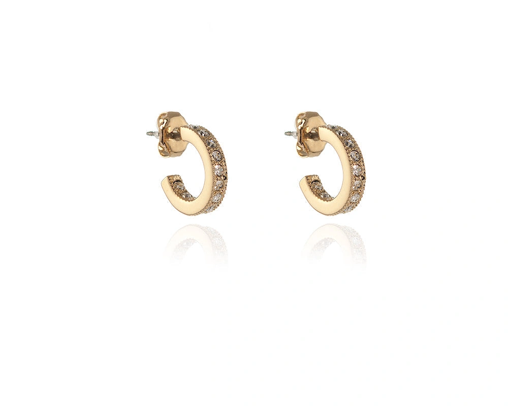 Cachet London Women's Gold Saga 12Mm Hoop Earrings