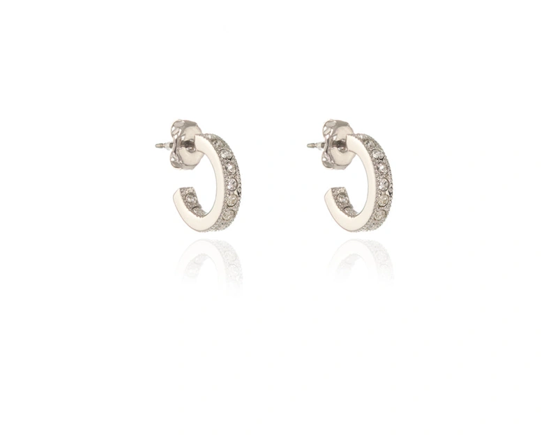 Saga 12mm Silver Hoop Earrings