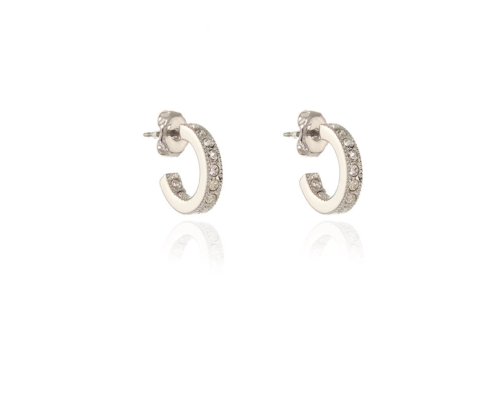 Cachet London Women's Silver/Silver Saga 12Mm Hoop Earrings