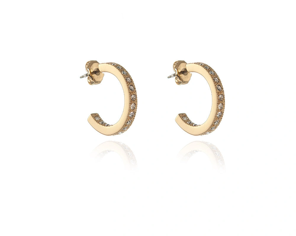 Cachet London Women's Gold Saga 18Mm Hoop Earrings