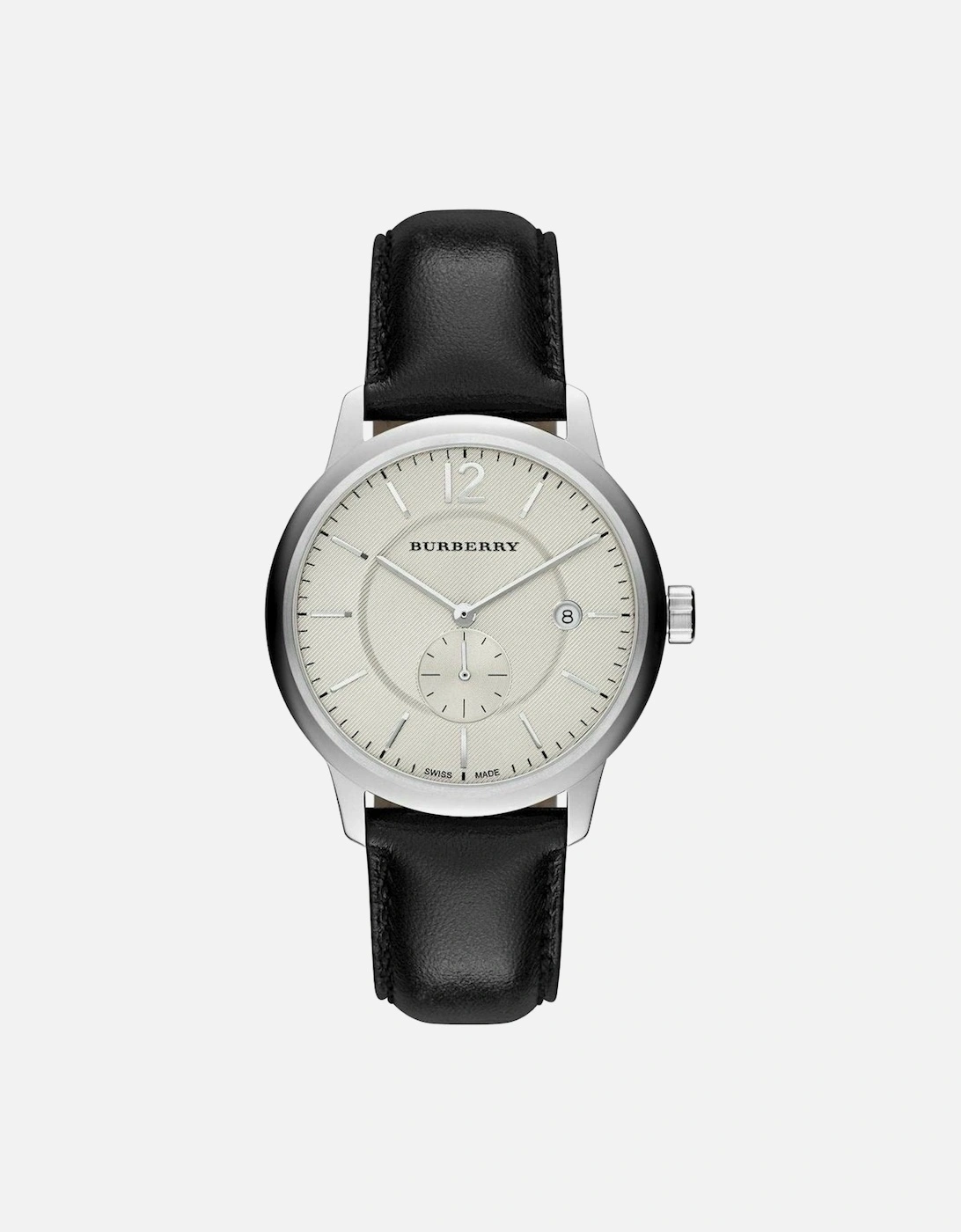 Burberry Men's Burberry BU10000 Classic Round Beige Dial Black Leather Men's Watch