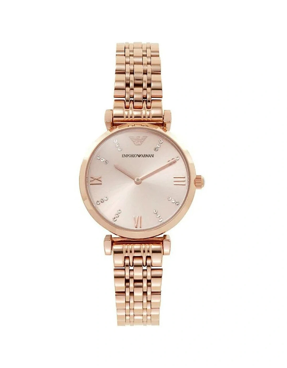 Emporio Armani Women's Emporio Armani AR11059 Ladies Watch T-Bar Gianni Rose Gold - White