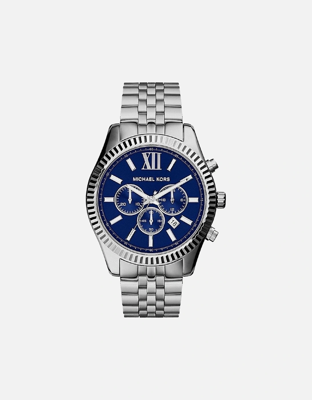 Men's Michael Kors MK8280 Lexington Blue Dial Men's Watch - Silver