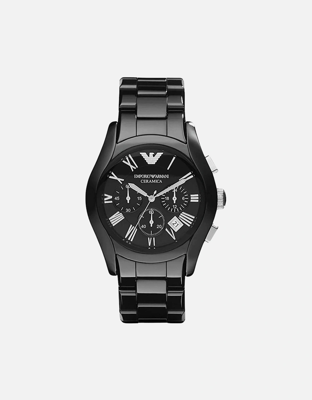 Emporio Armani Men's Black Ar1400 Ceramica Watch Size 3