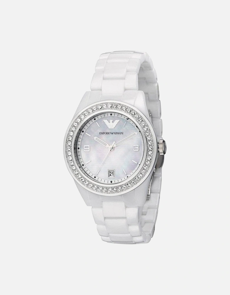 AR1426 White Ladies Ceramica Watch