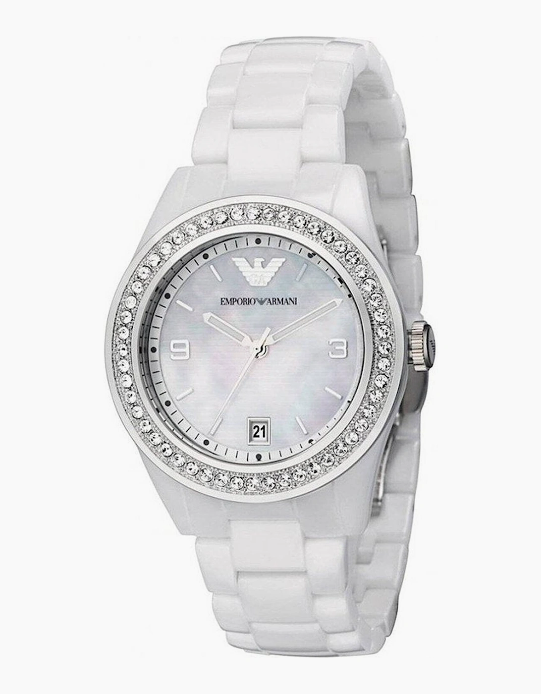 Emporio Armani Women's Emporio Armani AR1426 White Ladies Ceramica Watch
