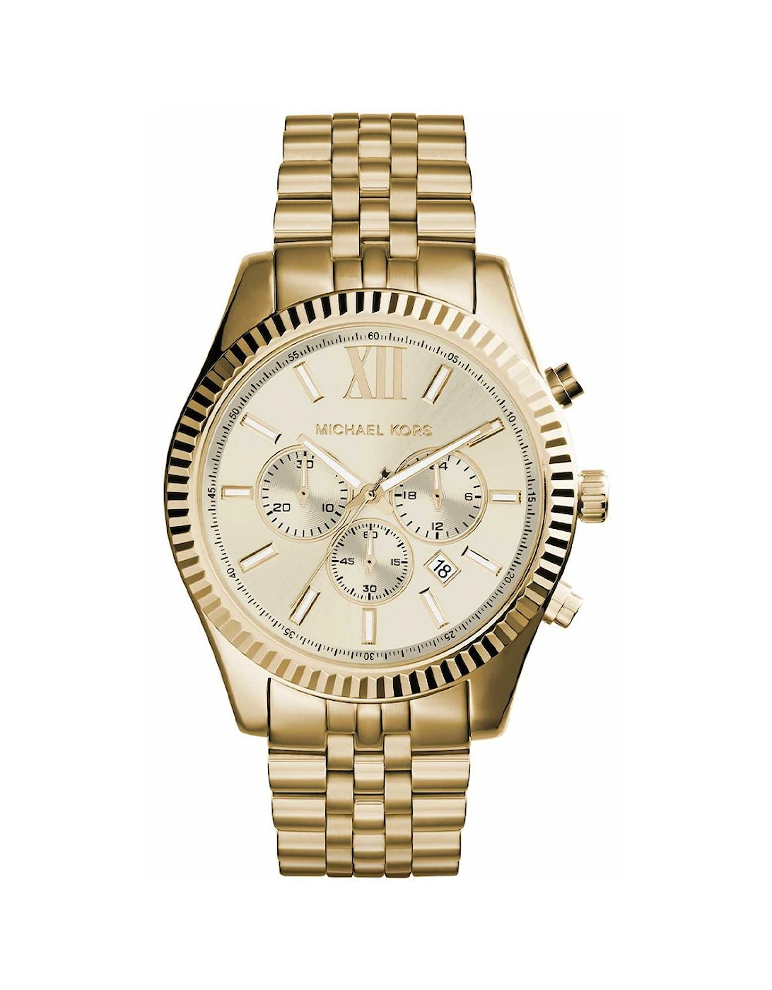 Men's Michael Kors MK8281 Lexington Gold Men's Watch - White