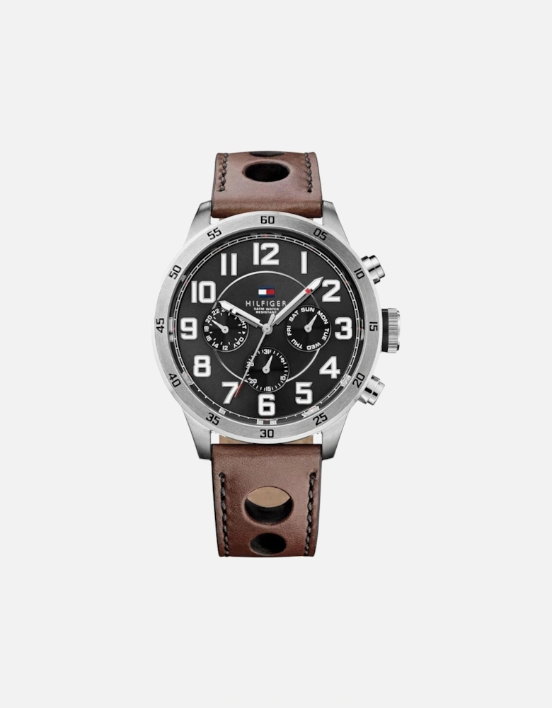 1791049 Trent Multifunction Brown Leather Men's Watch