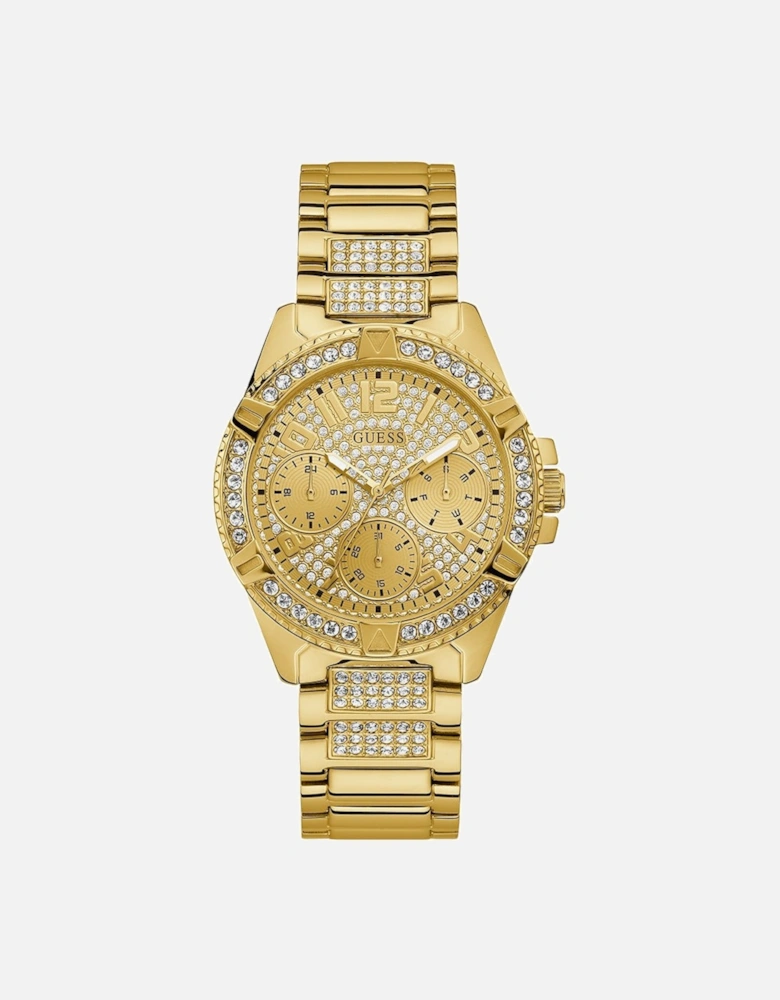 W1156L2 Ladies Gold Watch With Crystals