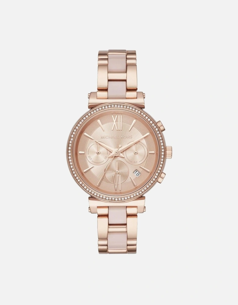 MK6560? Sofie Chronograph Rose Dial Ladies Watch