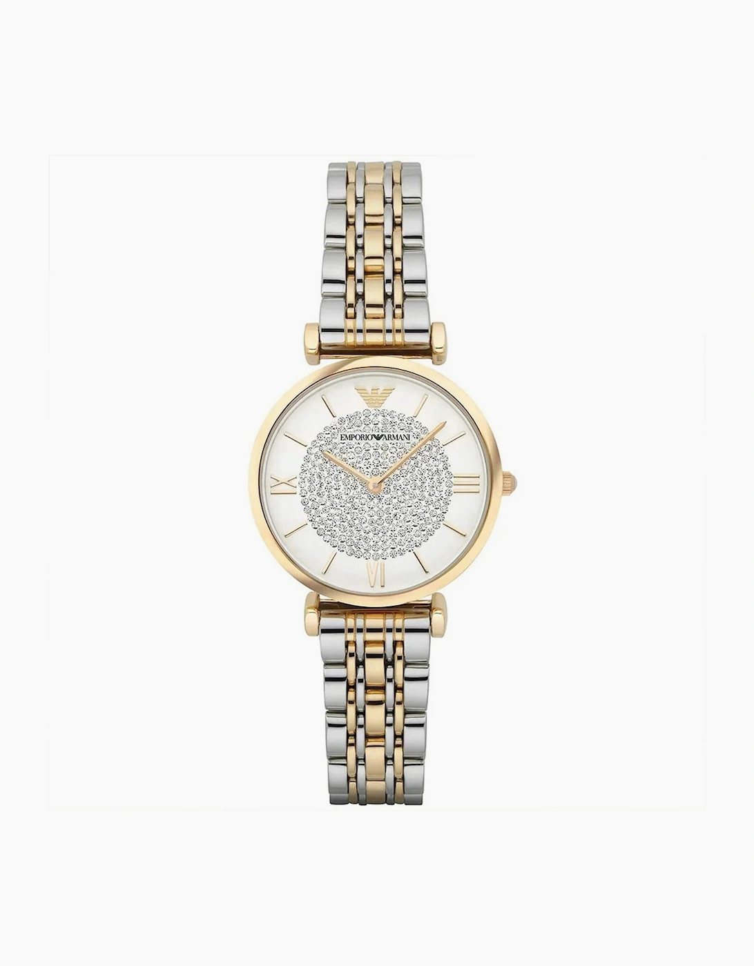 Emporio Armani Women's Emporio Armani AR8031 Ladies Watch T-Bar Gianni Two-Tone - White