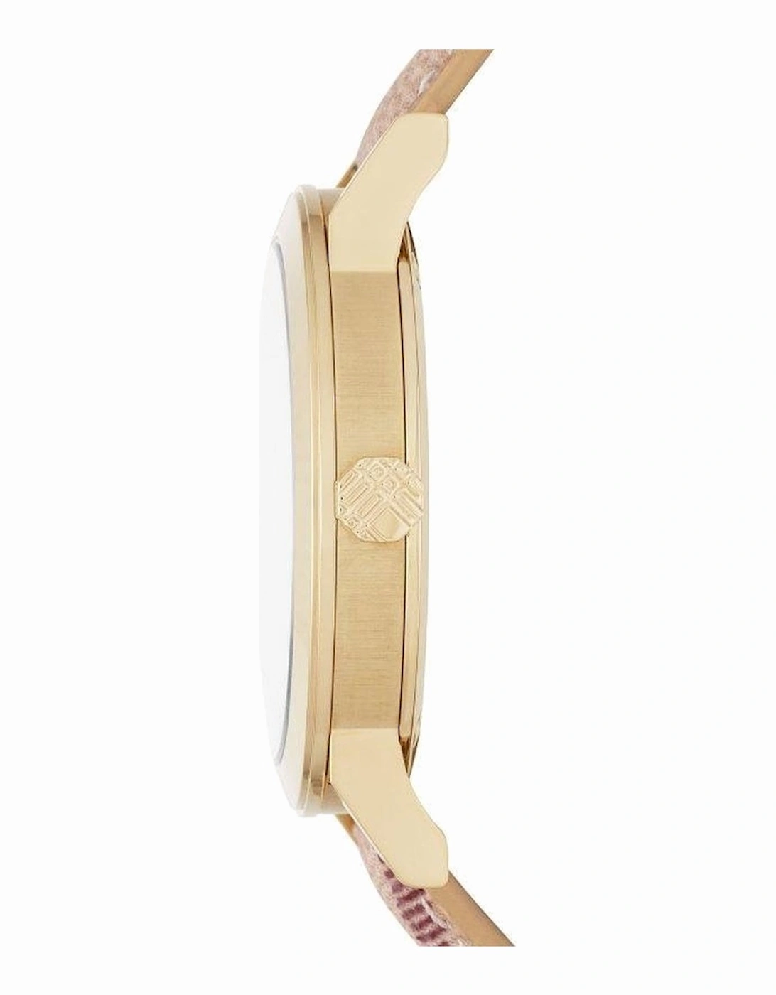 BU9026 The City Champagne Dial Check Strap Women's Watch