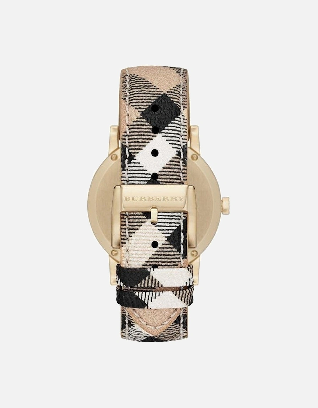 BU9026 The City Champagne Dial Check Strap Women's Watch