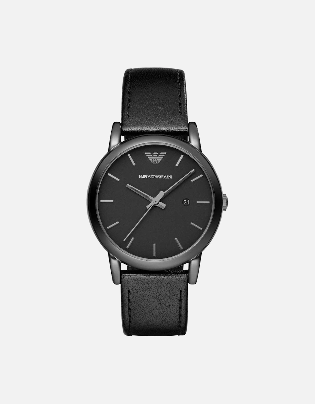 AR1732 Luigi Classic Black Leather Strap Men's Watch, 6 of 5