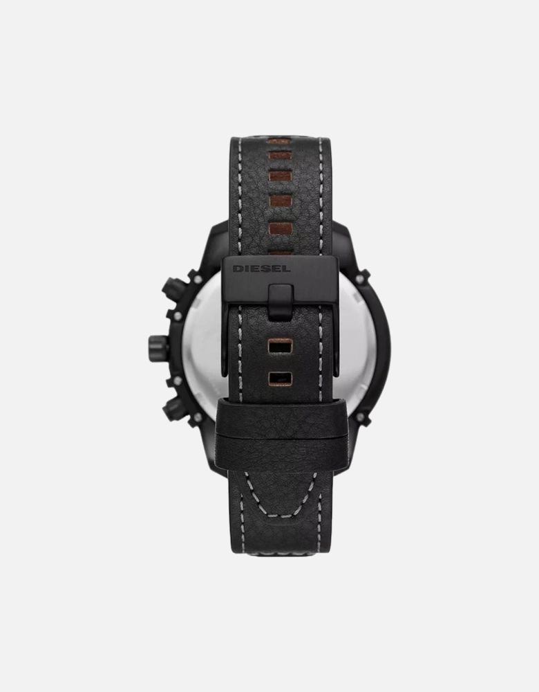 DZ4576 Griffed Chronograph Black Leather Watch
